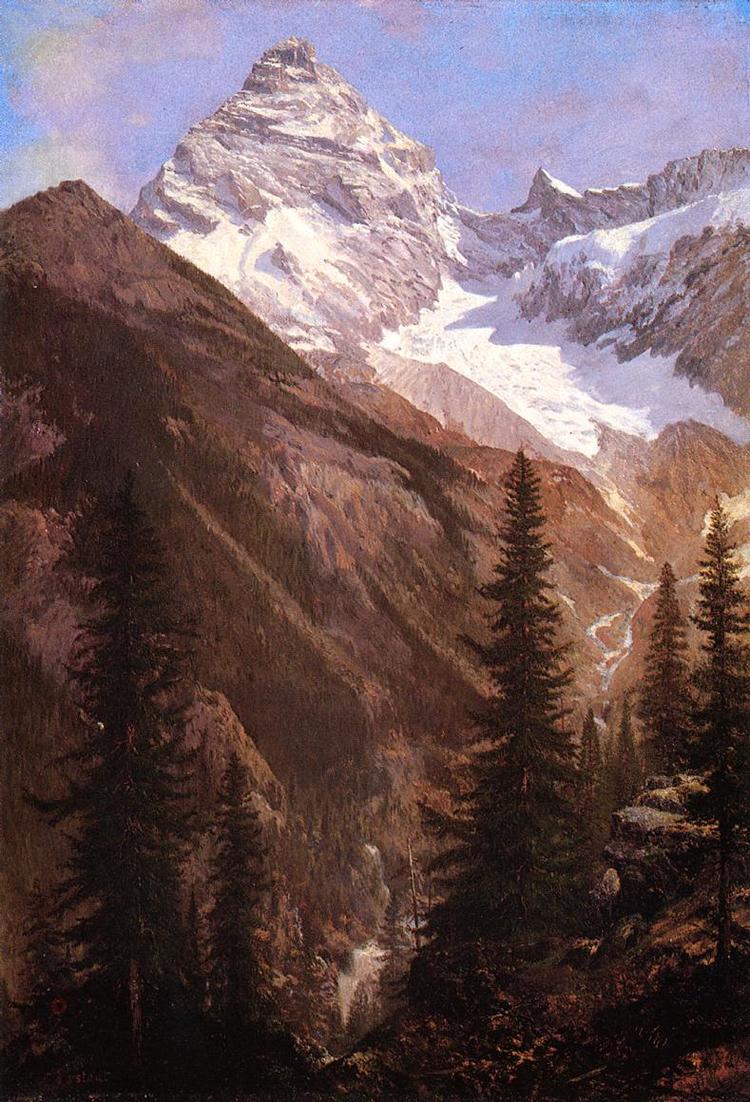 Albert Bierstadt Oil Painting Canadian Rockies, Asulkan Glacier